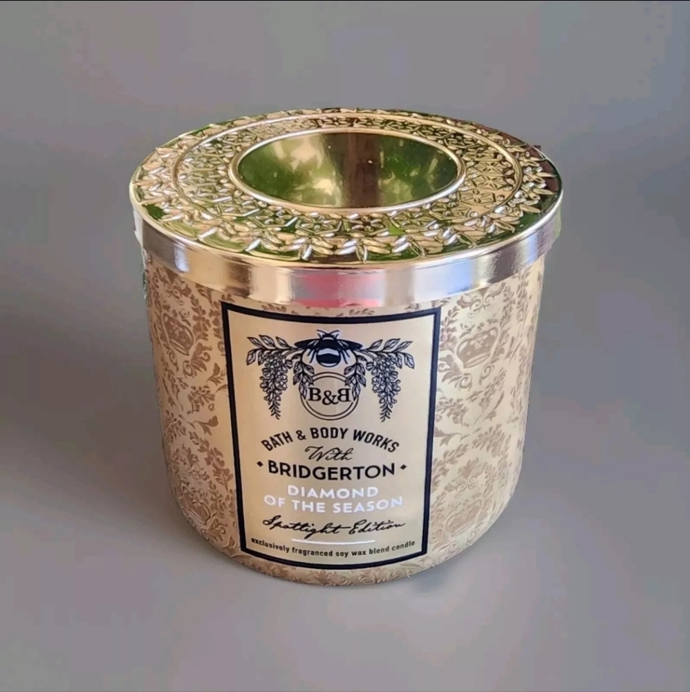 NWT Bath & Body Works Bridgerton " Diamond of The Season " 3 Wick Candle.